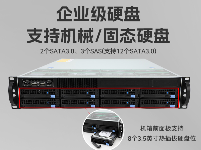 東田工控服務(wù)器,至強(qiáng)Scalable系列處理器,5PCIe擴(kuò)展工業(yè)電腦,DT-26508-BC621MZ