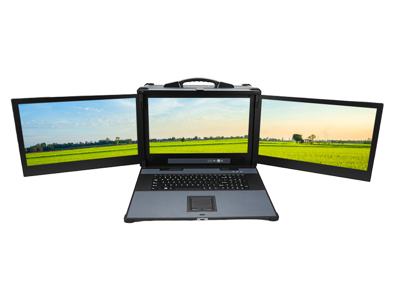 17.3英寸三屏加固便攜機,便攜式一體機電腦推薦,DTG-S1437ZD-BH470MA