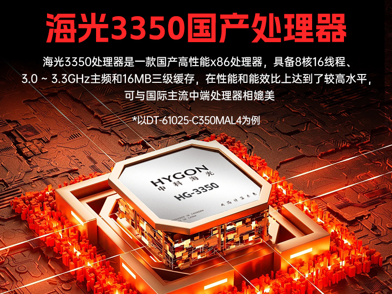 東田國(guó)產(chǎn)2U工控機(jī),雙路海光3350工業(yè)電腦,DT-61025-C350MAL4